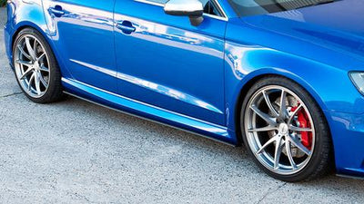 Flow Designs AUDI RS3 8V PFL HATCH SIDE SPLITTERS (PAIR) - V-Tech Australia | VW & Audi Performance Parts