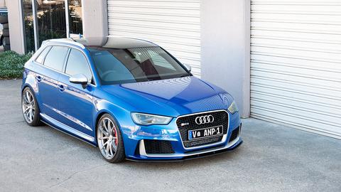 Flow Designs AUDI RS3 8V PFL HATCH FRONT SPLITTER V2 - V-Tech Australia | VW & Audi Performance Parts
