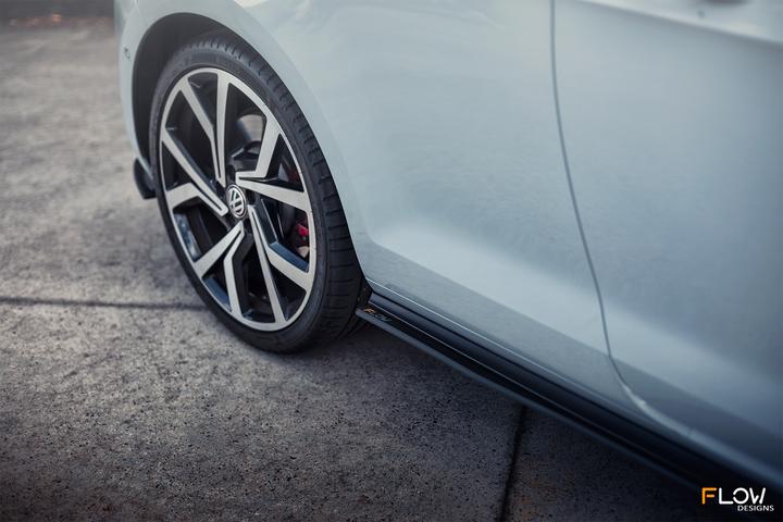 Flow Designs VW MK7.5 GOLF GTI SIDE SPLITTERS (PAIR) - V-Tech Australia | VW & Audi Performance Parts