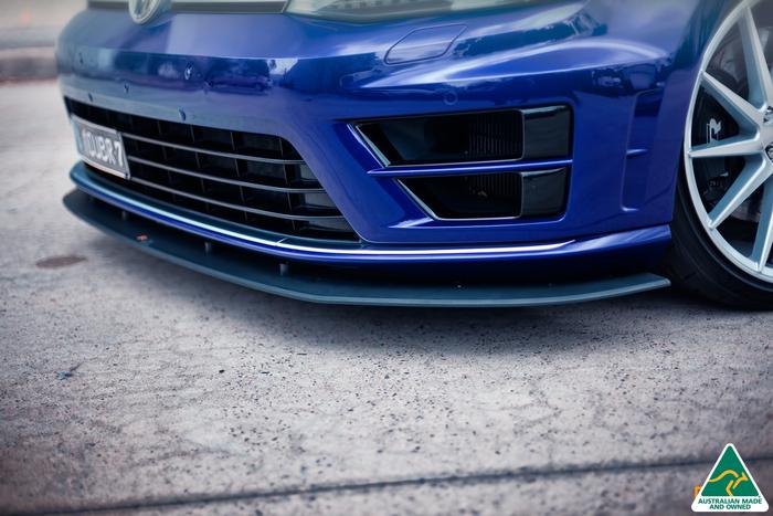 Flow Designs - VW MK7 Golf R Front Lip Splitter V3 & Front Crossbar Mounts - VTUNE PERFORMANCE | European Performance Specialists