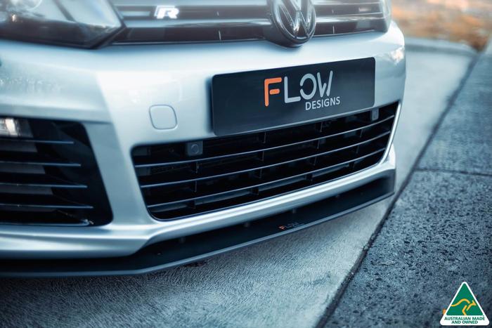 Flow Designs - VW MK6 Golf R Front Lip Splitter & Aerospacers V3 - VTUNE PERFORMANCE | European Performance Specialists