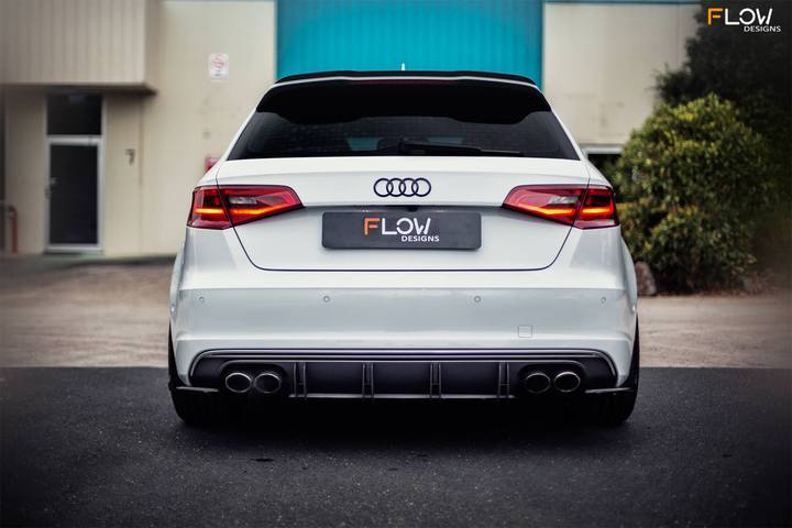 Flow Designs AUDI S3 8V PFL SPORTBACK FULL SPLITTER SET - V-Tech Australia | VW & Audi Performance Parts