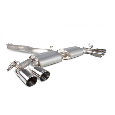 Scorpion Audi S3 8V SAUS051D Car Exhaust Cat-Back System (Non-Resonated) (Valved) Quad Daytona - V-Tech Australia | VW & Audi Performance Parts